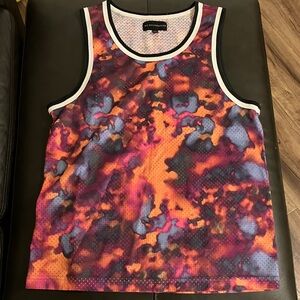 Multicolor Tank Top/ Jersey mesh fabric COMFORTABLE